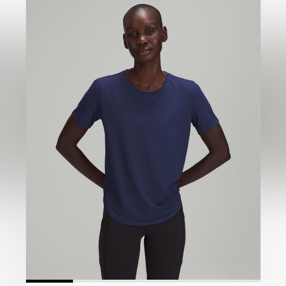 Lululemon high-neck running and training t-shirt